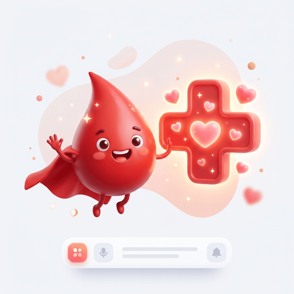Blood donation hero illustration